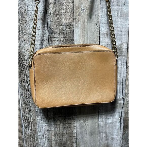 Michael Kors Tan Leather Crossbody Bag Purse - Picture 7 of 11